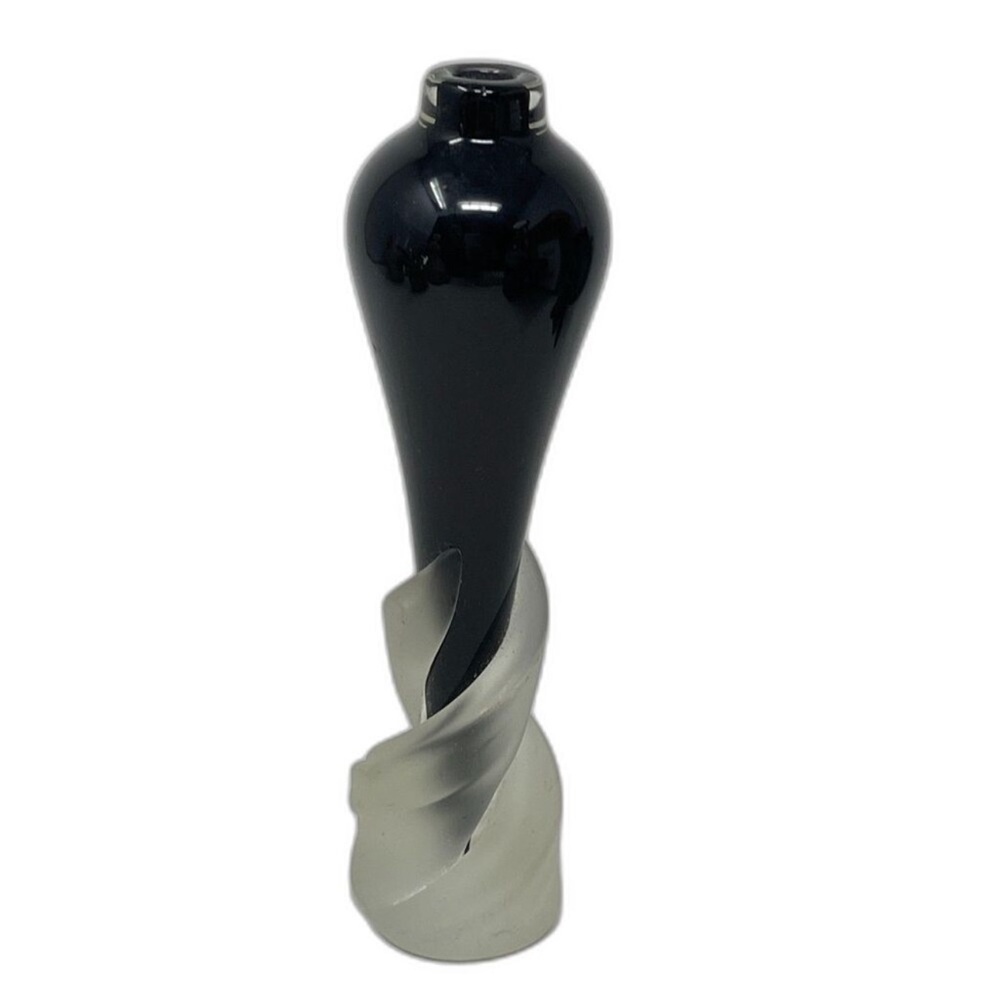 Black and Silver Swirl Vase